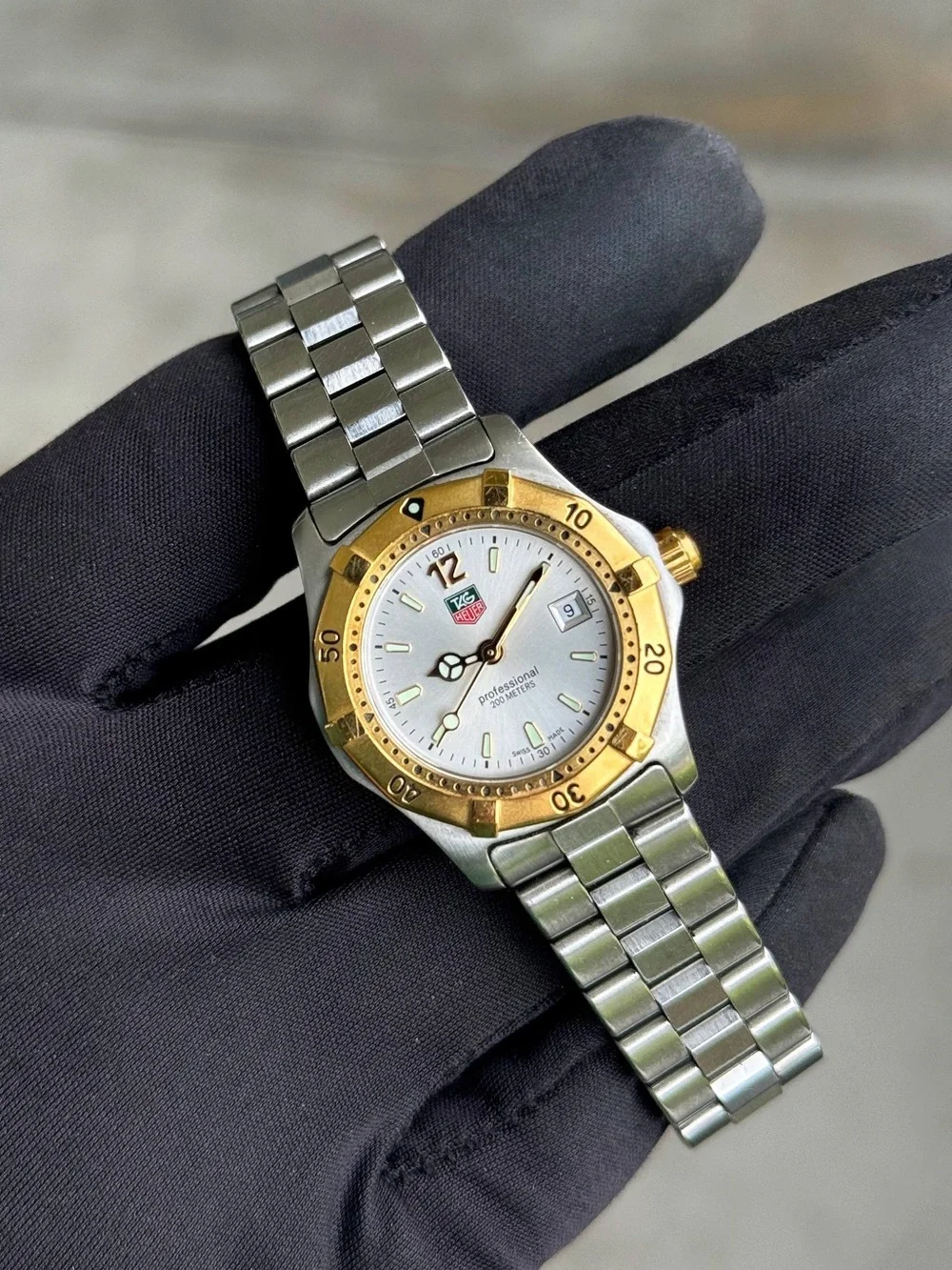 TAG Heuer Ladies Watch Two Tone Steel Professional 27mm WK1320-0 Silver Dial